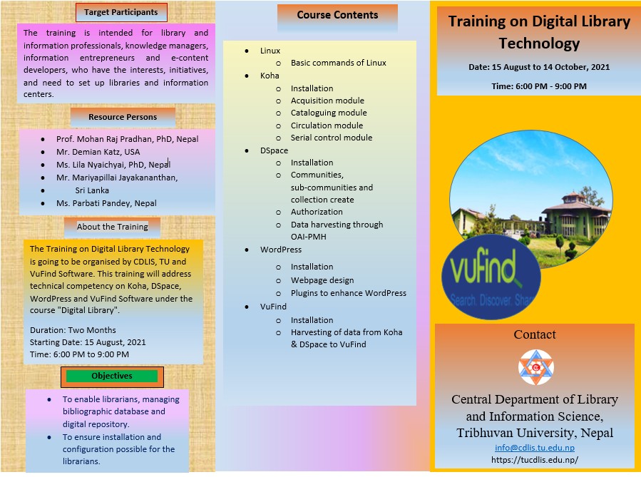 Digital Library Technology Training 2021