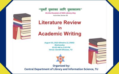 Literature Review in Academic Writing Program on the Occasion of 16th Library Day